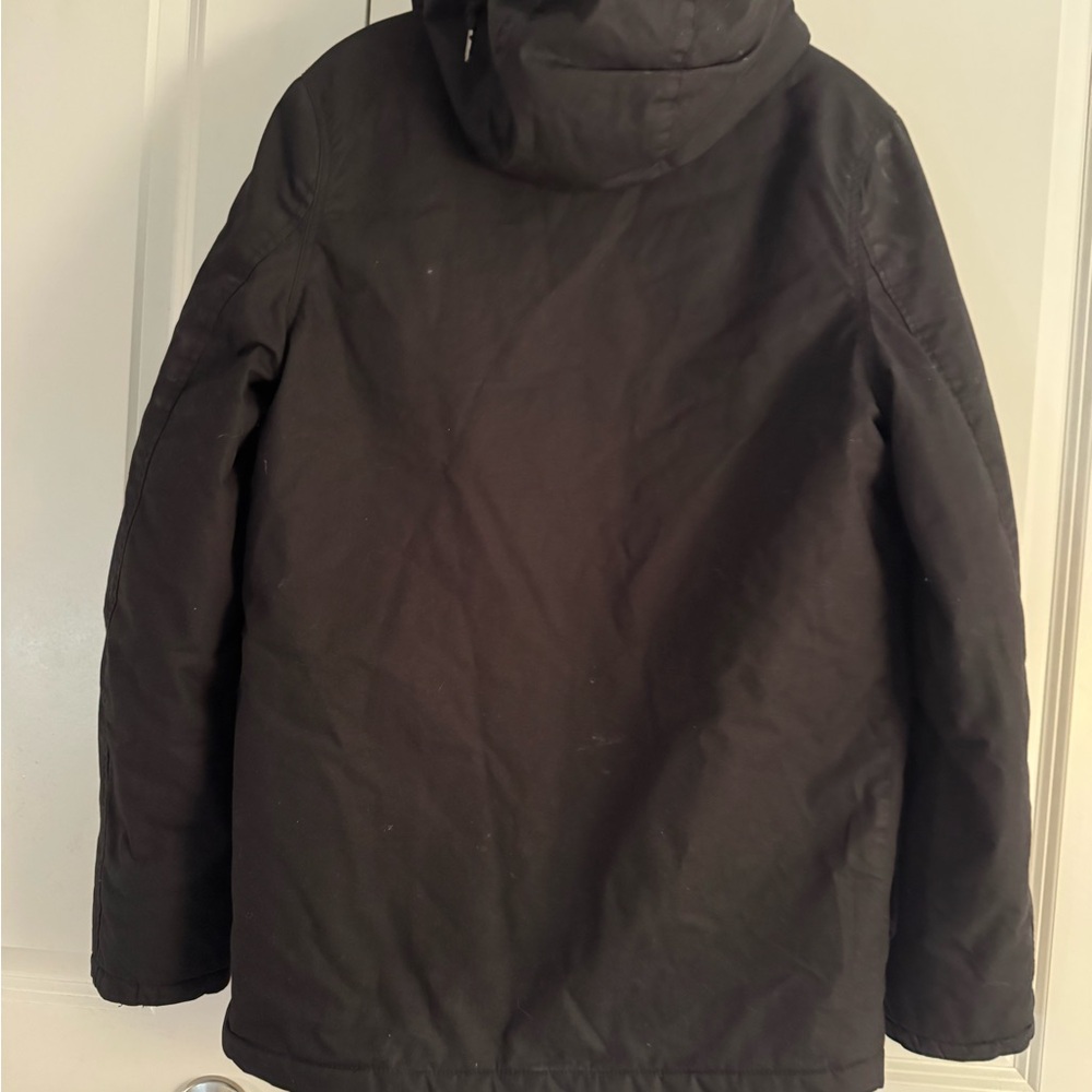 H&M  Black Hooded Military Field Jacket size xs - Picture 2 of 4